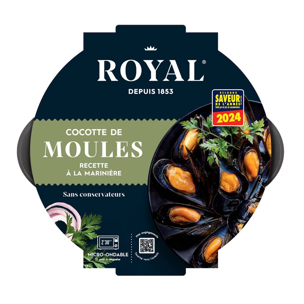 Royal - Plat cuisinés cocotte de moules à la marinière (500g)