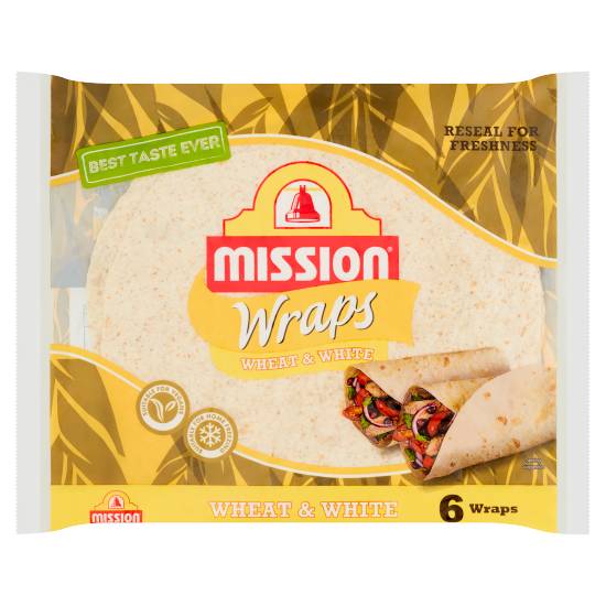 Mission 6 Wraps Wheat & White 367g