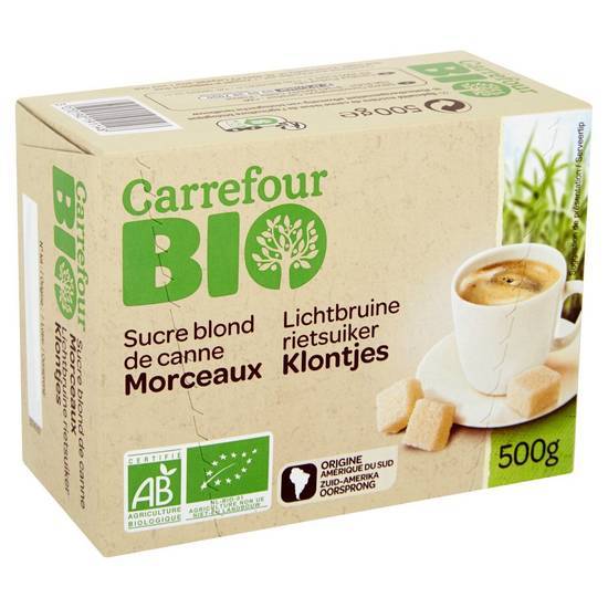 Carrefour Bio - Sucre blond de canne morceaux