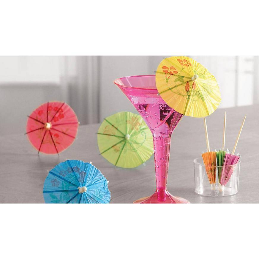 Party City Multicolor Parasol Party Picks-100 ct