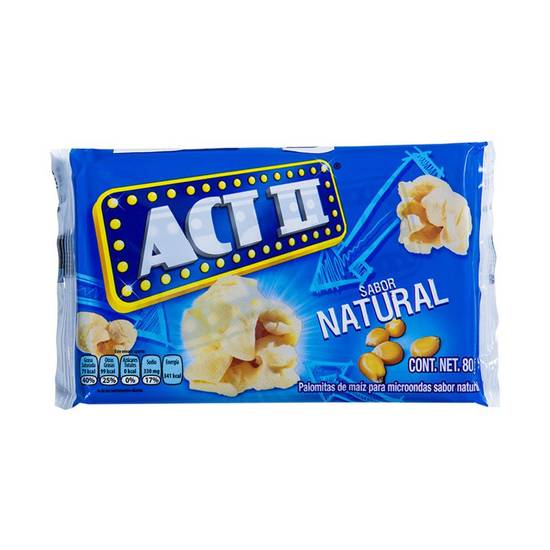 Act ii palomitas sabor natural (80 g)
