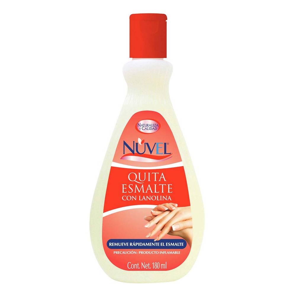 Nuvel · Quitaesmalte con lanolina (180 ml)