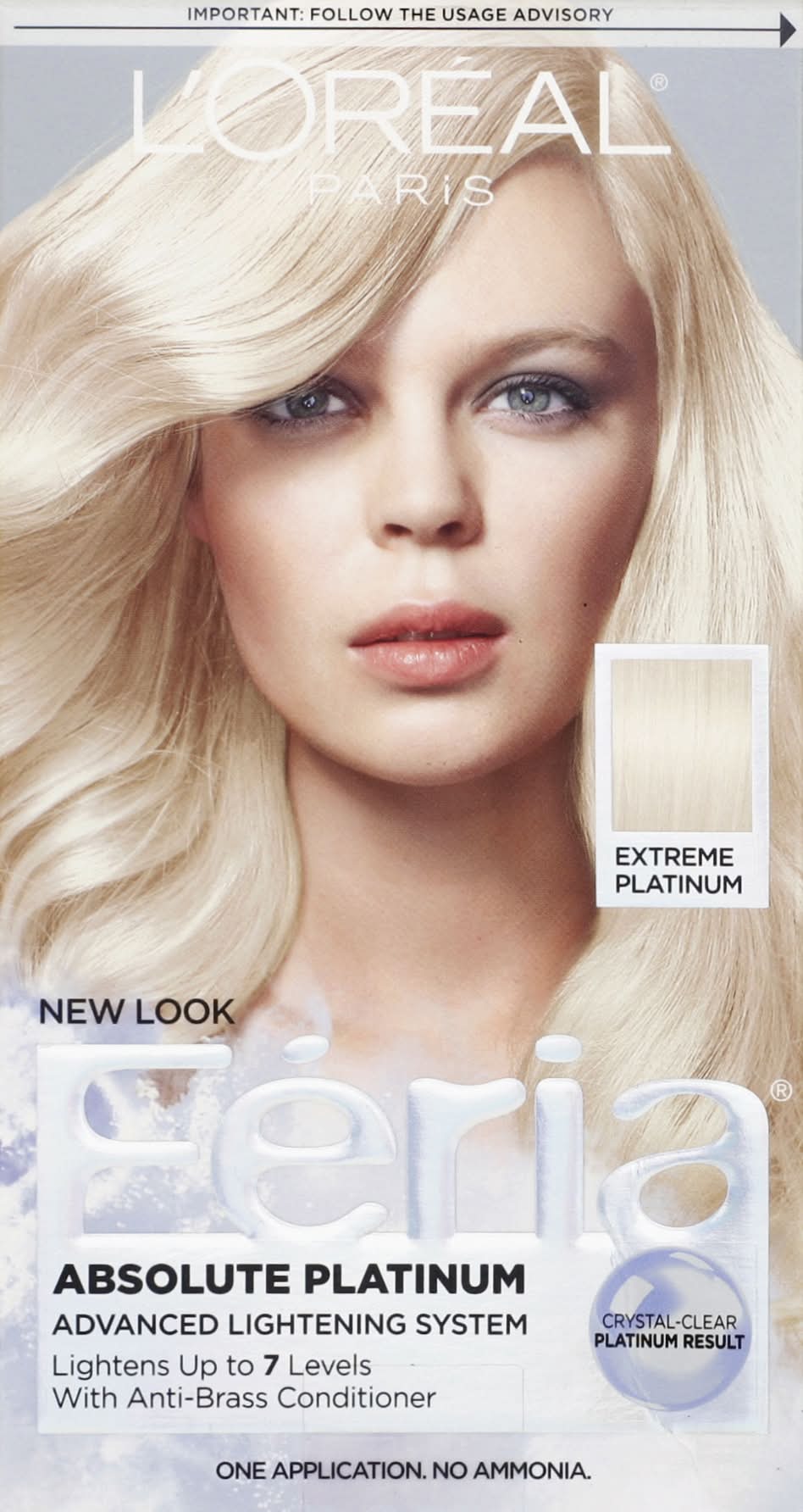 Feria Advanced Lightening System Hair Color, Extreme Platinum