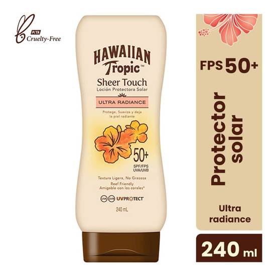 Hawaiian tropic bloqueador sheer touch fps 50+ (botella 240 ml)