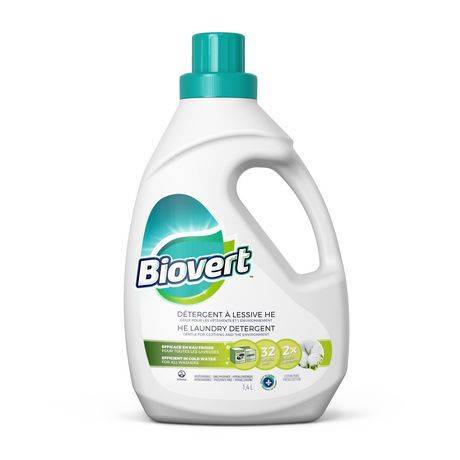 Bio-vert détergent à lessive liquide au parfum de coton frais (32 brassées-1,4l) - fresh cotton liquid laundry detergent (32 loads-1.4 l)