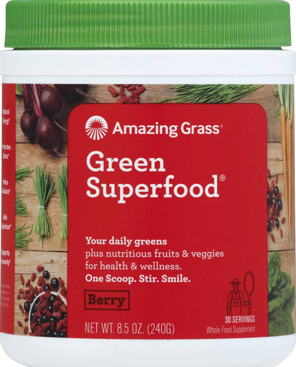 Amazing Grass Berry Flavor Green Superfood (8.5 oz)