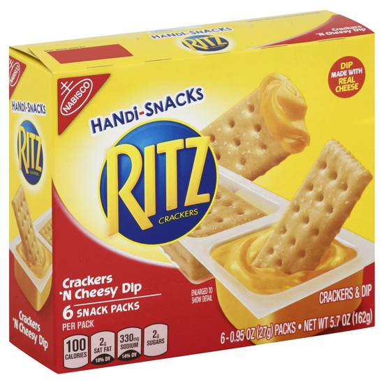 Ritz Nabisco Crackers 'N Cheesy Dip Handi-Snacks (6 ct)