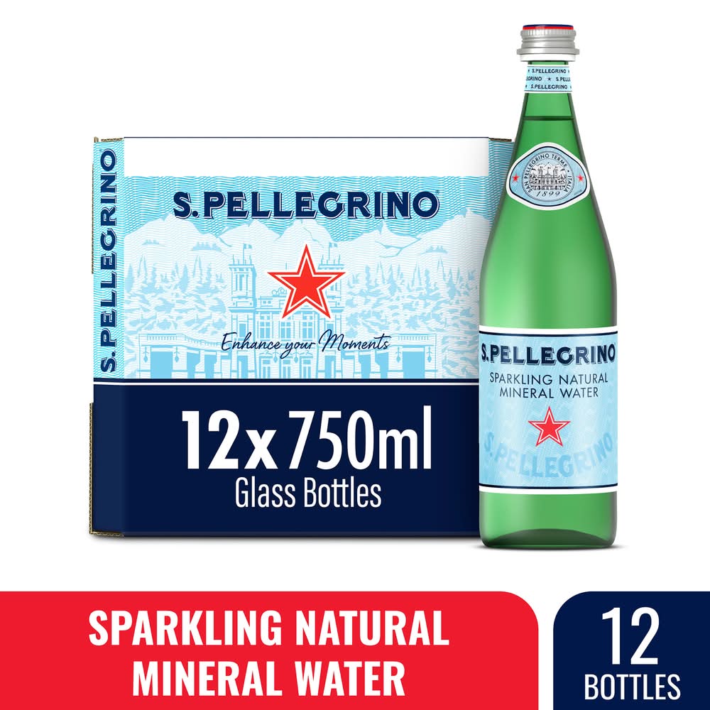 San Pellegrino Sparkling Natural Mineral Water (12 x 25.3 fl oz)