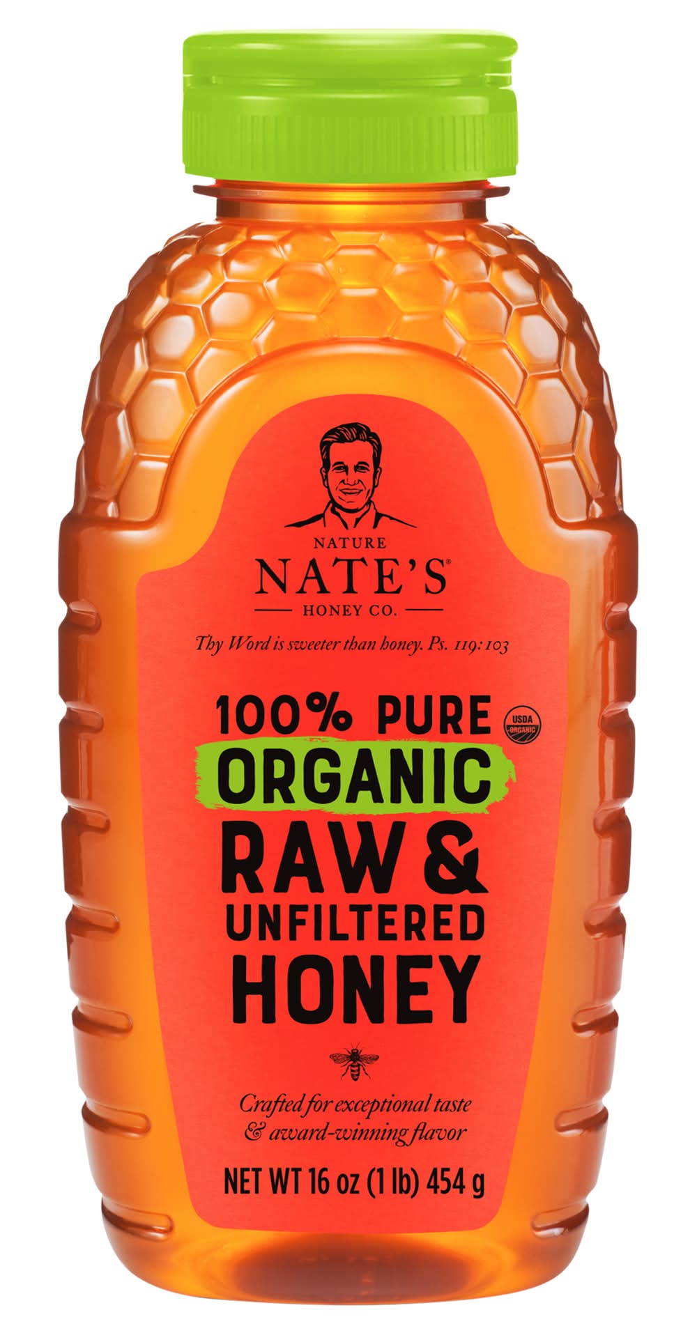 Nature Nate's Honey Co. 100% Pure Organic Raw & Unfiltered Honey (16 oz)