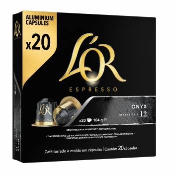 Café onyx en cápsulas L'Or Espresso compatible con Nespresso 20 unidades de 5,2 g.