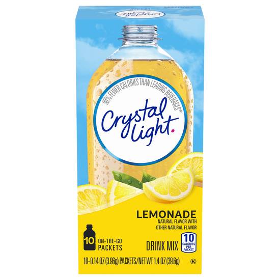 Crystal Light Lemonade Powdered Drink Mix On-The-Go Packets (10 ct, 1.4 oz)