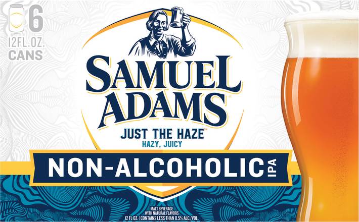 Samuel Adams Just the Haze Non-Alcoholic Ipa Beer (6 ct , 12 fl oz)