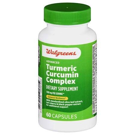Walgreens Advanced Turmeric Curcumin Complex 1500 mg Capsules - 60.0 ea