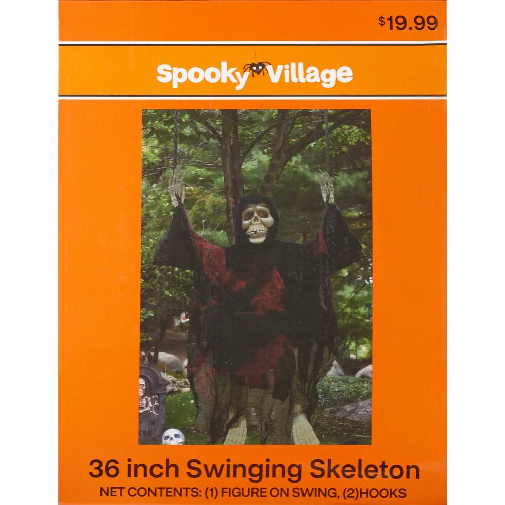 Spooky Village Swinging Ghost, 36 in
