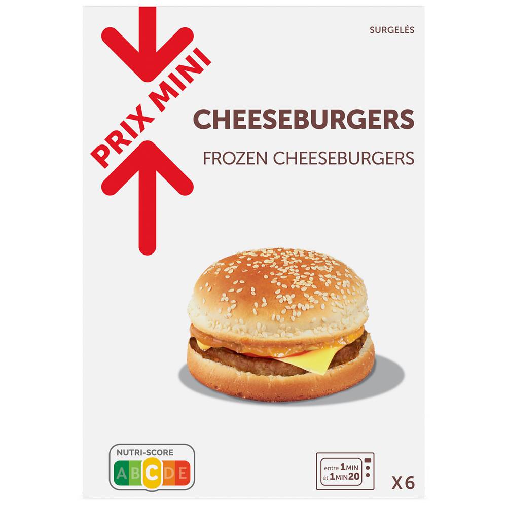 Prix Mini - Cheeseburgers (6 pièces)