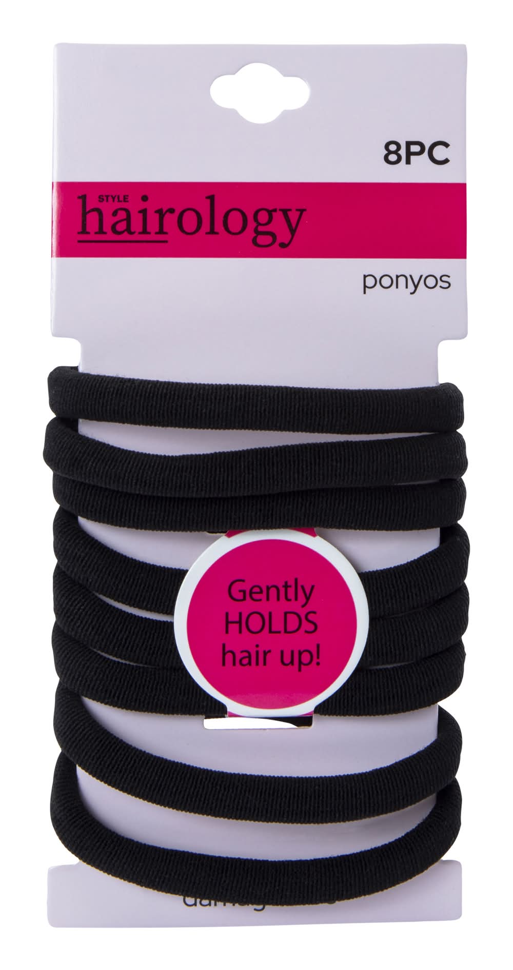 Damage-Free Ponyos Elastics 8-Count Black