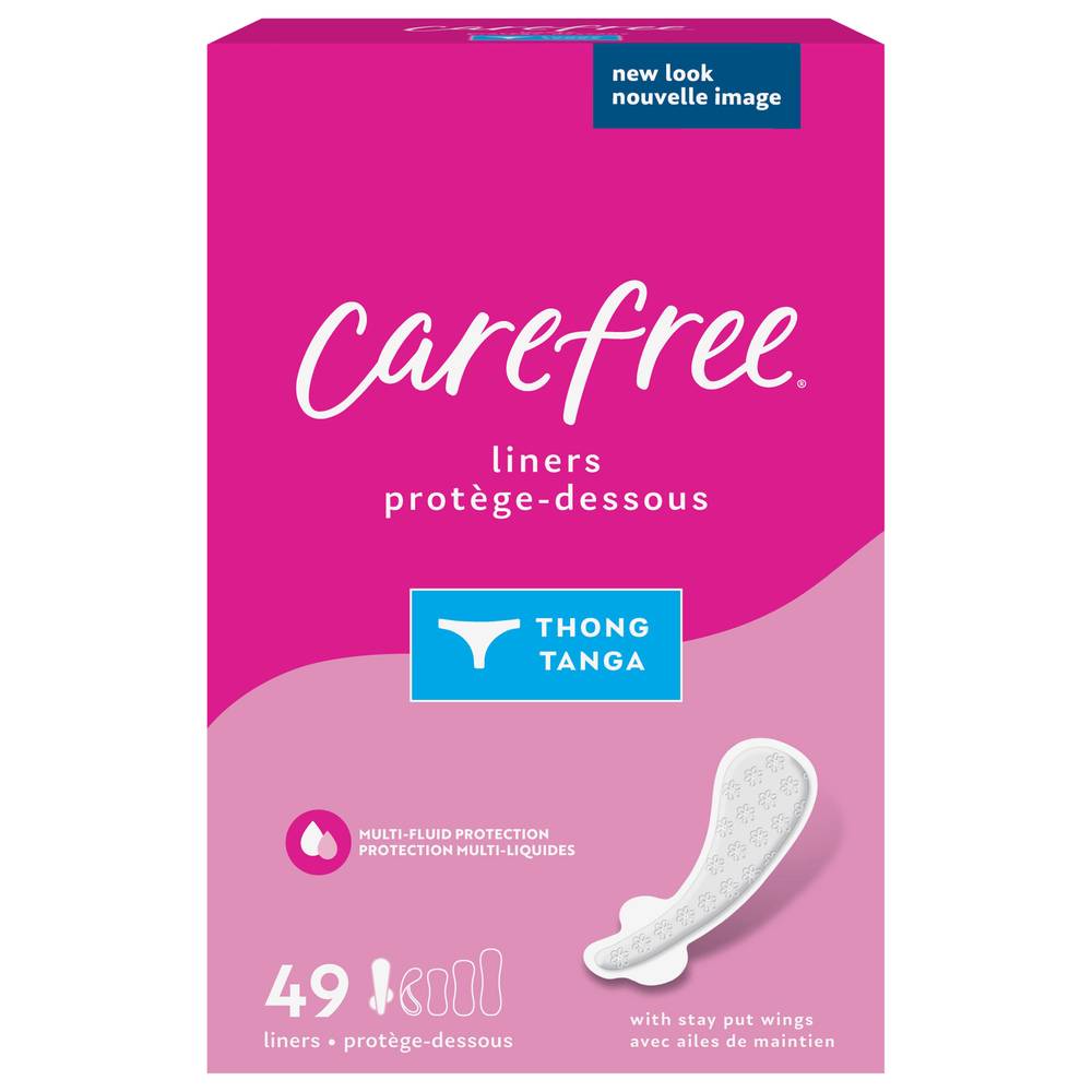 Carefree Pantiliners Regular Thong Unscented (0.3 lbs)