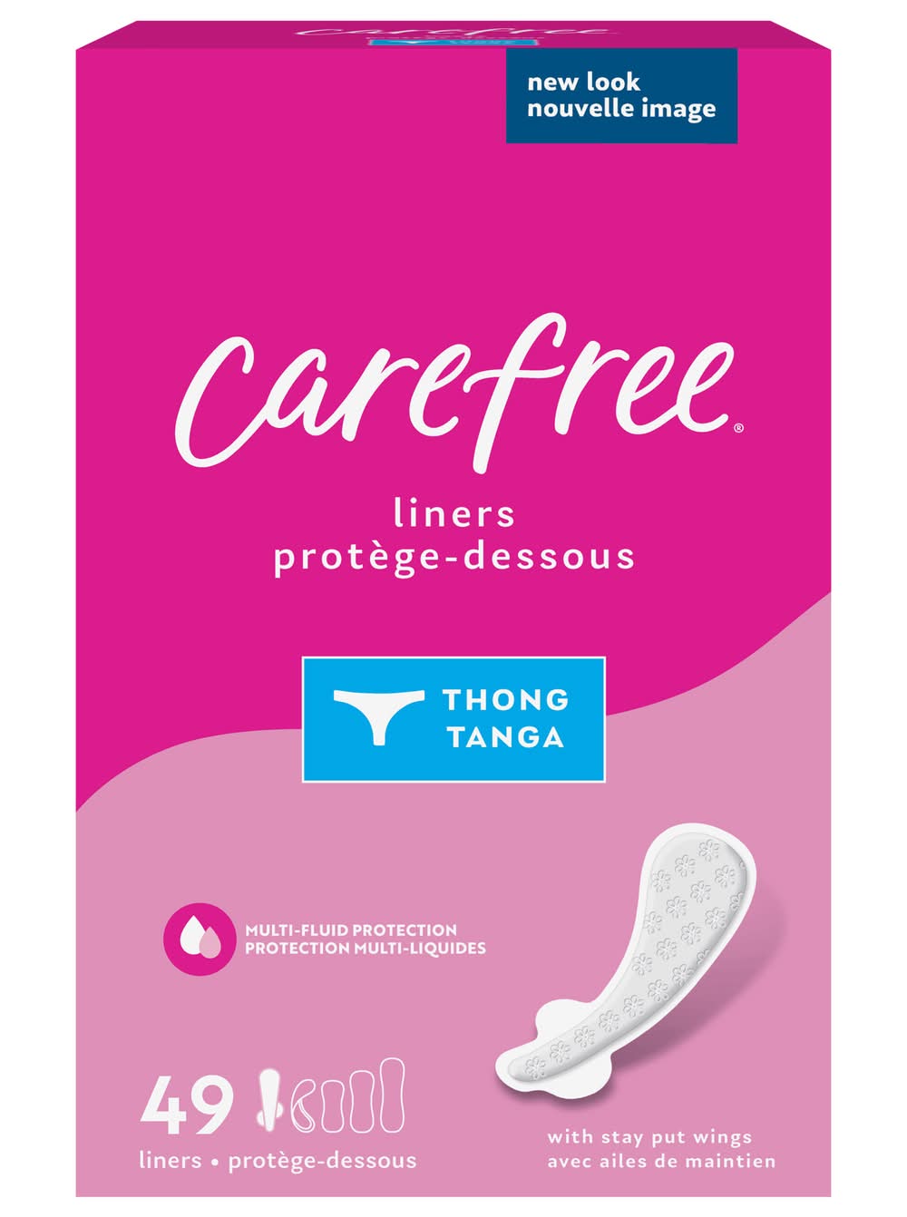 Carefree Thong Tanga Panty Liners (49 ct)