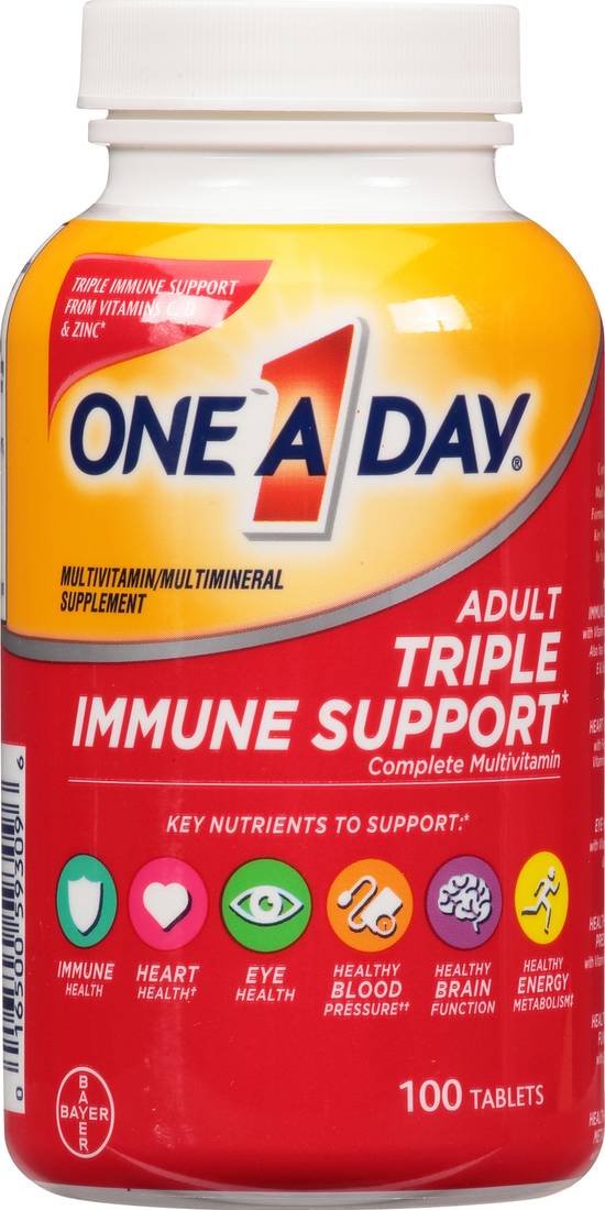 One a Day Adult Triple Immune Support Tablets (100 ct)