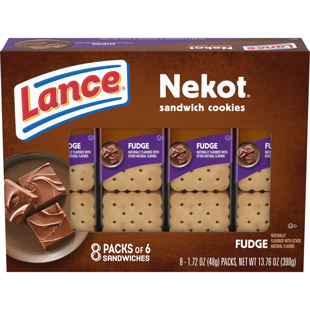 Lance Nekot Fudge Sandwich Cookies, (8 ct)