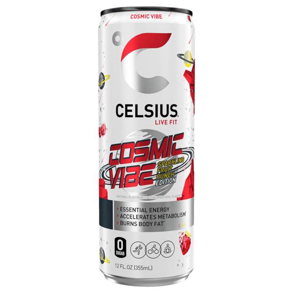 Celsius Cosmic Vibe Sparkling Fruit Punch 12oz