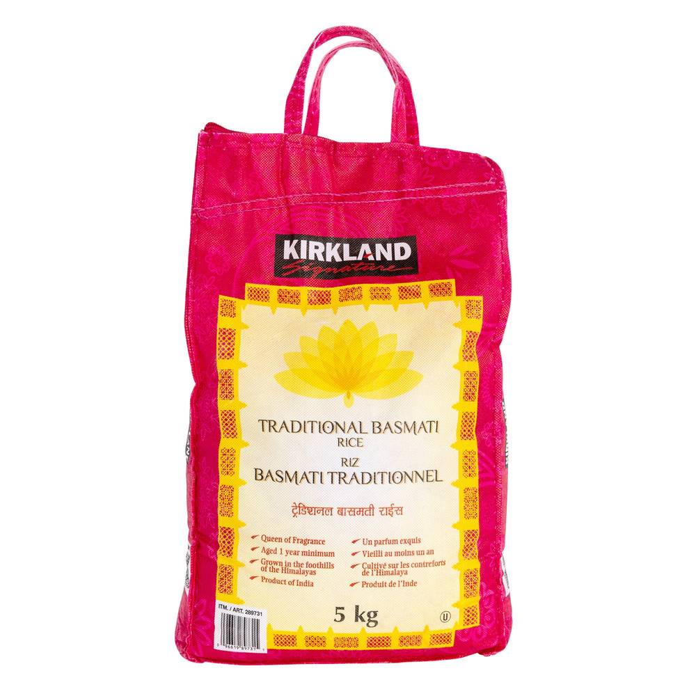 Kirkland Signature Traditional Basmati Rice, 5 Kg