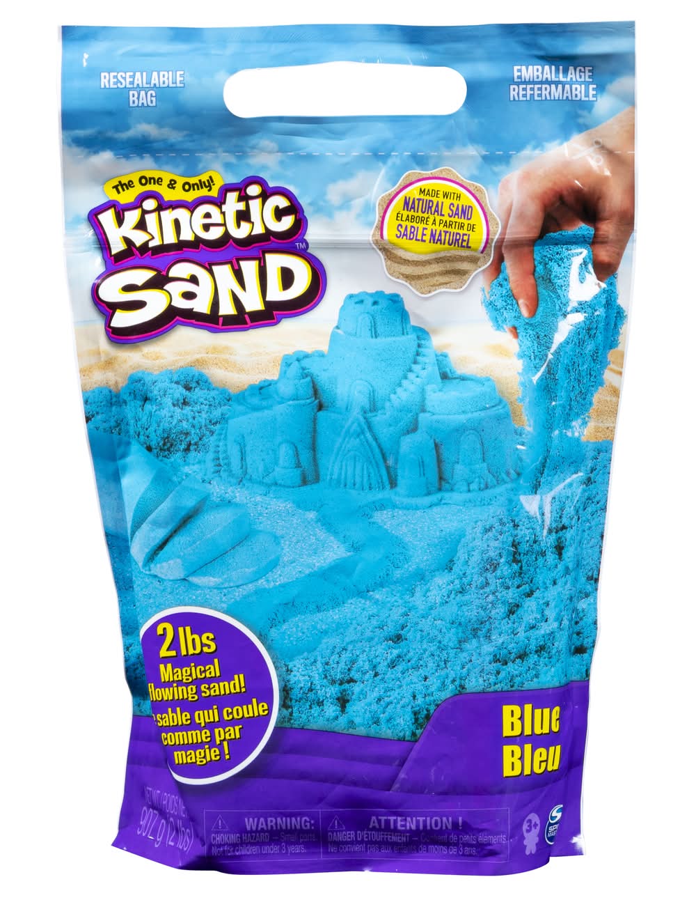 Kinetic Sand The Original Moldable Sensory Play Sand Toys For Kids, 3+, Blue (2 lbs)