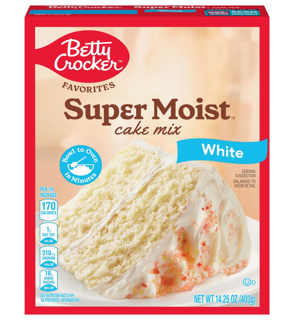 Betty Crocker Supermoist White Cake Mix (14.25 oz)