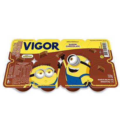 Vigor · Queijo petit suisse com preparado de fruta sabor morango minions (320 g)