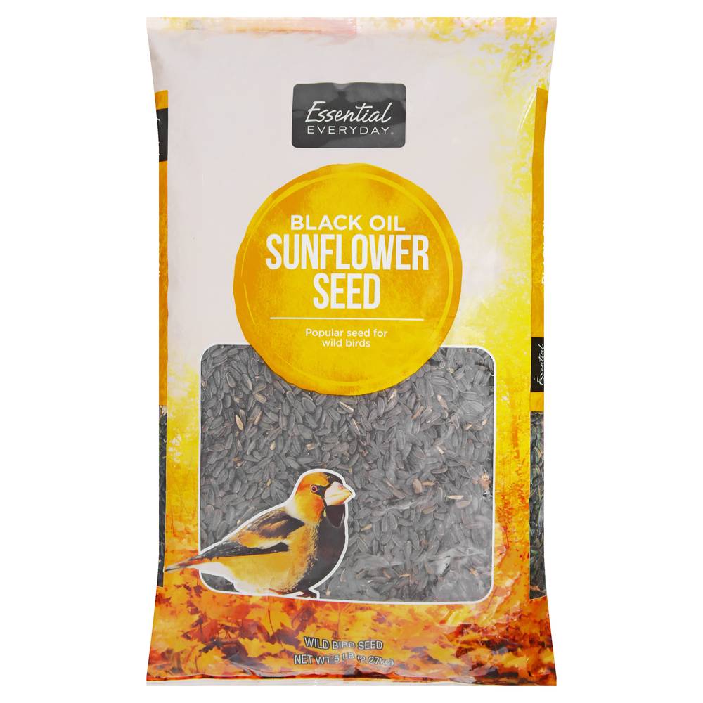 Essential Everyday Black Oil Sunflower Seed For Wild Birds (5 lbs)