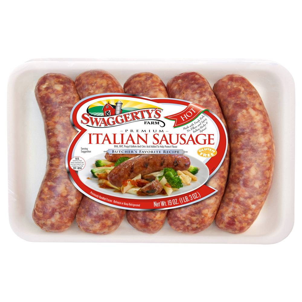 Swaggerty's Farm 5 Premium Italian Sausage Hot (19 oz)