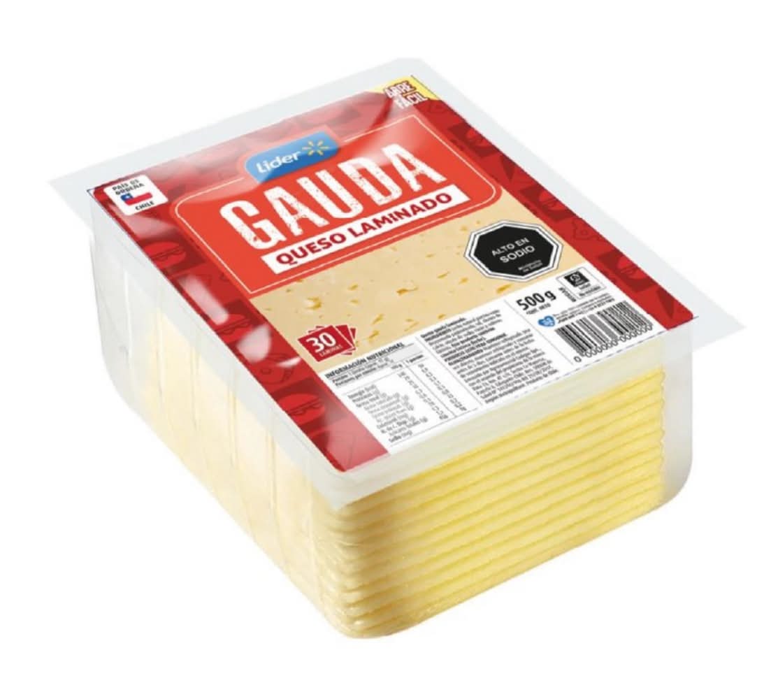 Lider · Queso gauda laminado (30 un)
