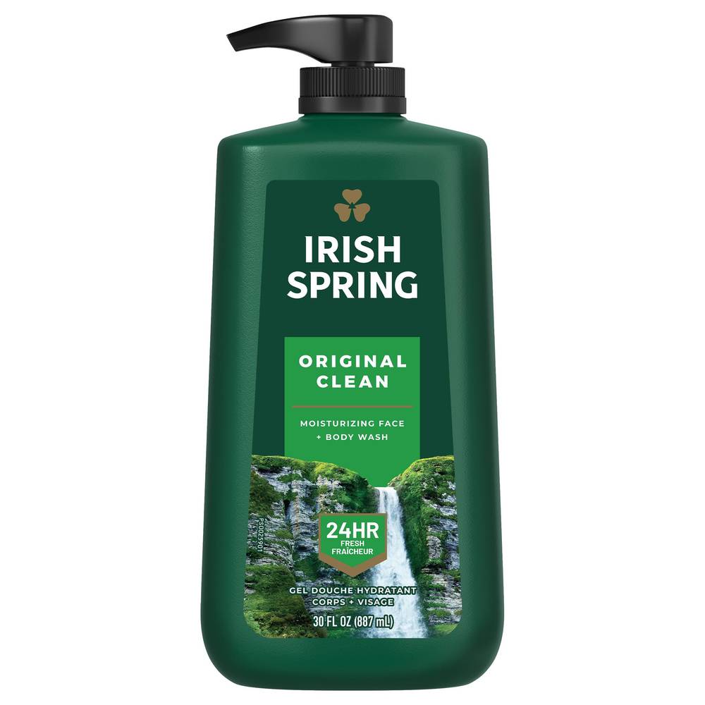 Irish Spring Body Wash Pump, Original - 30 fluid ounce