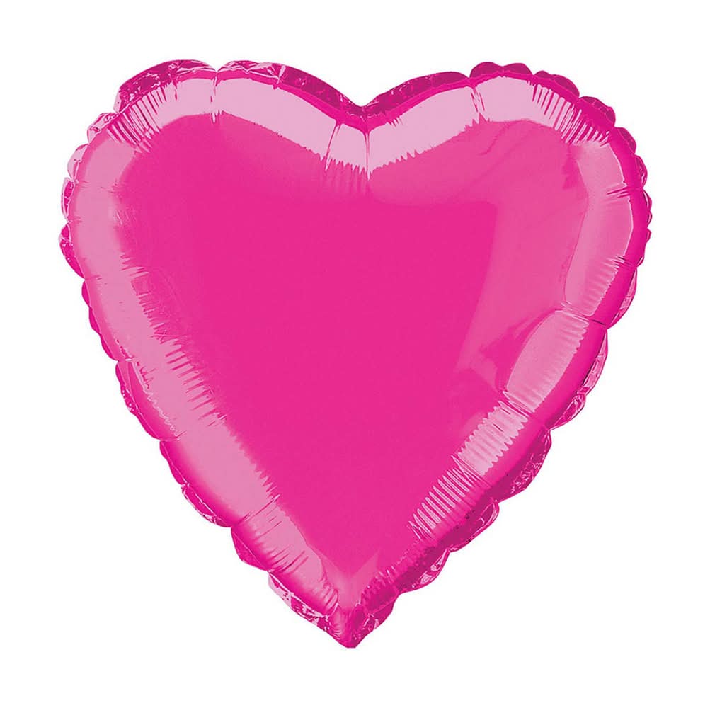 18" Foil Heart Balloon Hot Pink