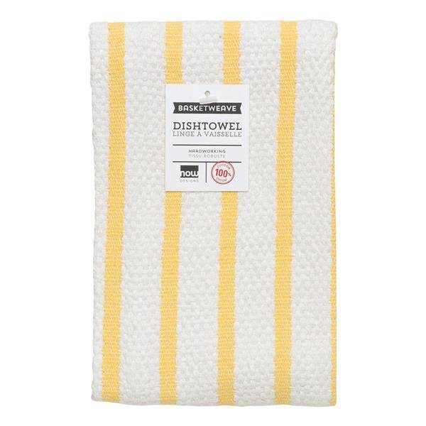 Now Designs Basketweave Tea Towel Lemon