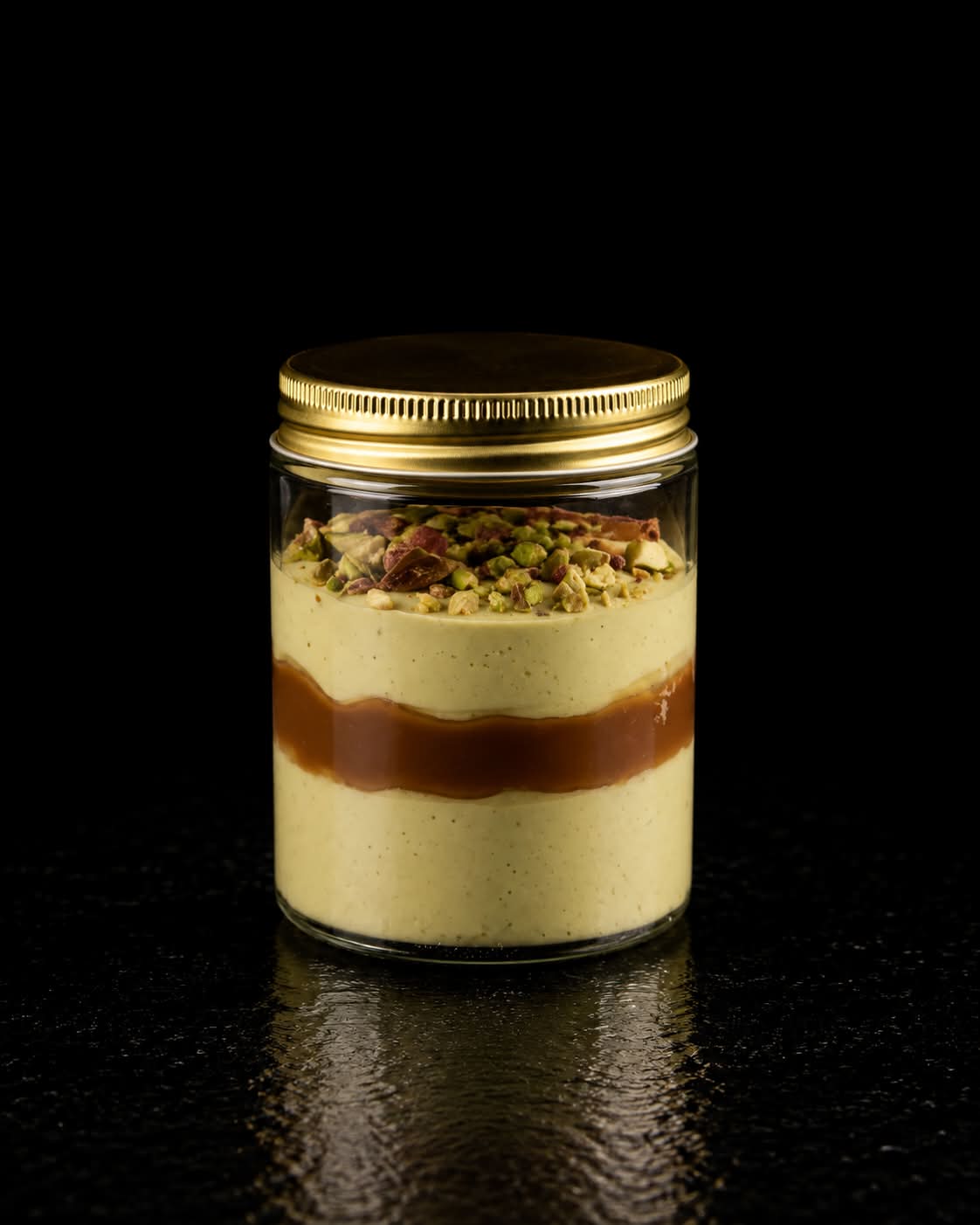 Verrine pistache & caramel