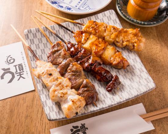 焼鳥5種盛り Grilled Chicken Skewer Assortment (5 Kinds)