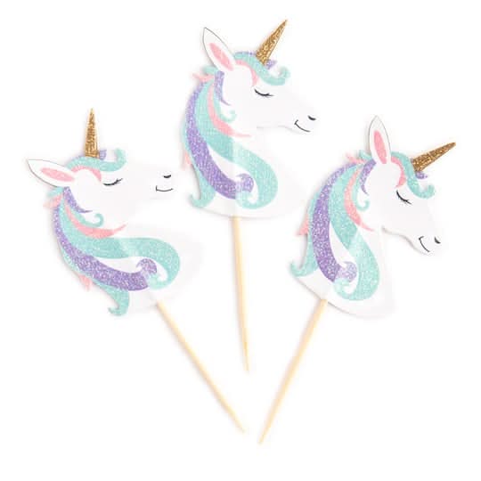 Glittery Unicorn Treat Toppers By Celebrate It