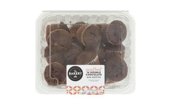 ASDA Baker's Selection Mini Double Chocolate Muffins 16pk