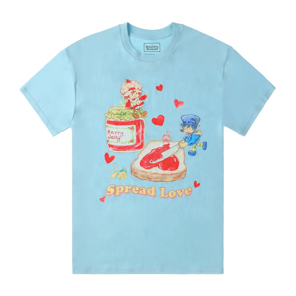 Strawberry Shortcake™ Spread Love Graphic Tee Large Pastel Blue