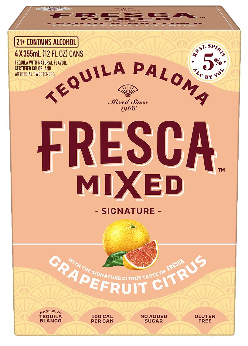 Fresca Mixed Tequila Paloma (4 pack, 12 fl oz)