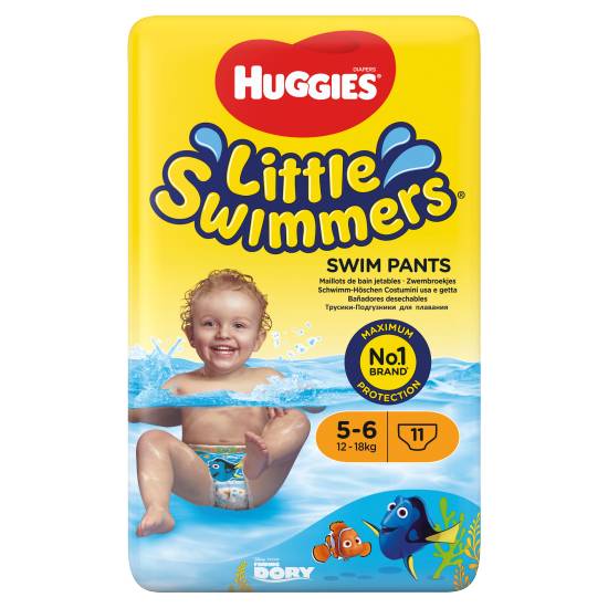 Huggies Little Swimmers Swim Nappies Size 5 & 6 Pants 12 - 18 kg (11 ct)