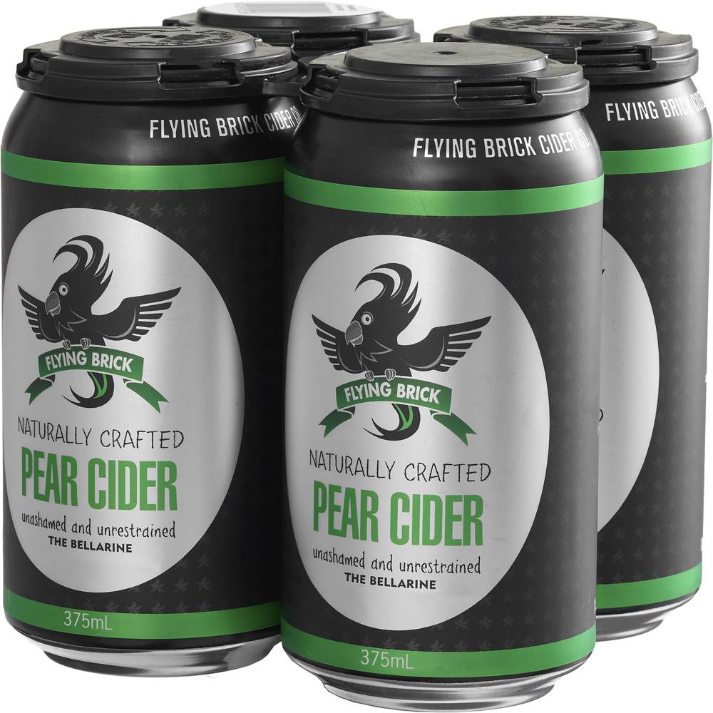 Flying Brick Pear Cider Can 375ml X 4 pack