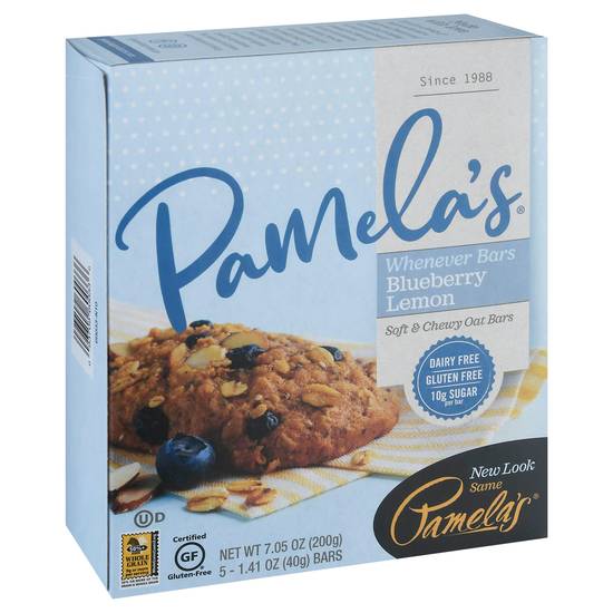 Pamela's Whenever Bars Blueberry Lemon Soft & Chewy Oat Bars (5 ct)