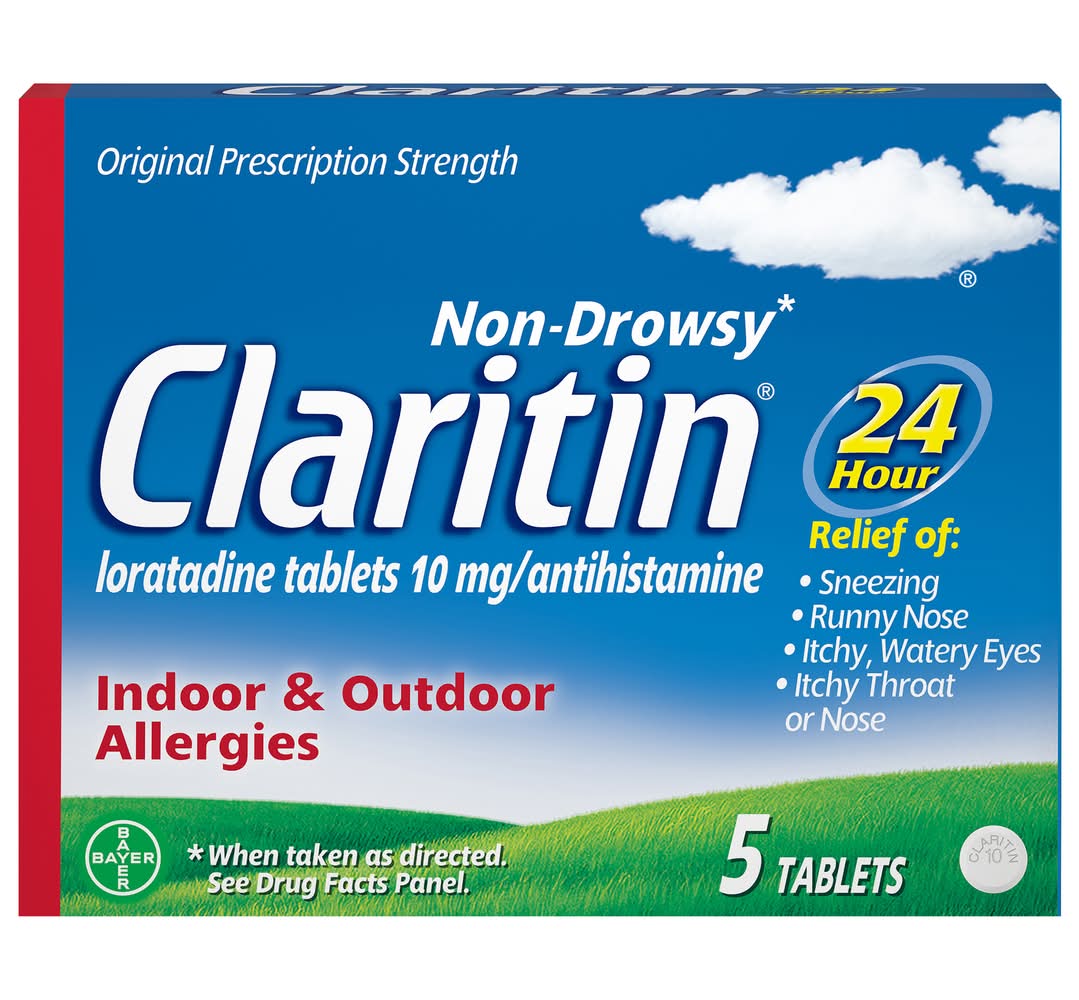 Claritin Indoor & Outdoor Non-Drowsy Allergy Tablets (0.7 oz, 5 ct)