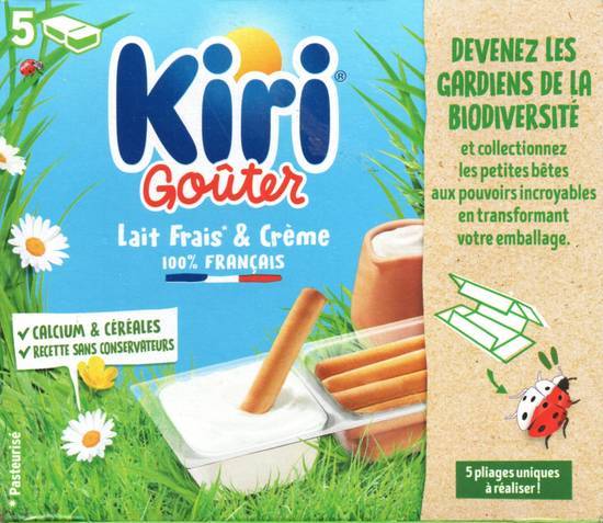Kiri fromage goûter lait frais et crème(5ct)