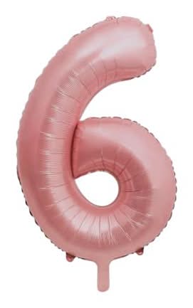 INFLATED Foil Number Balloon 34in 6