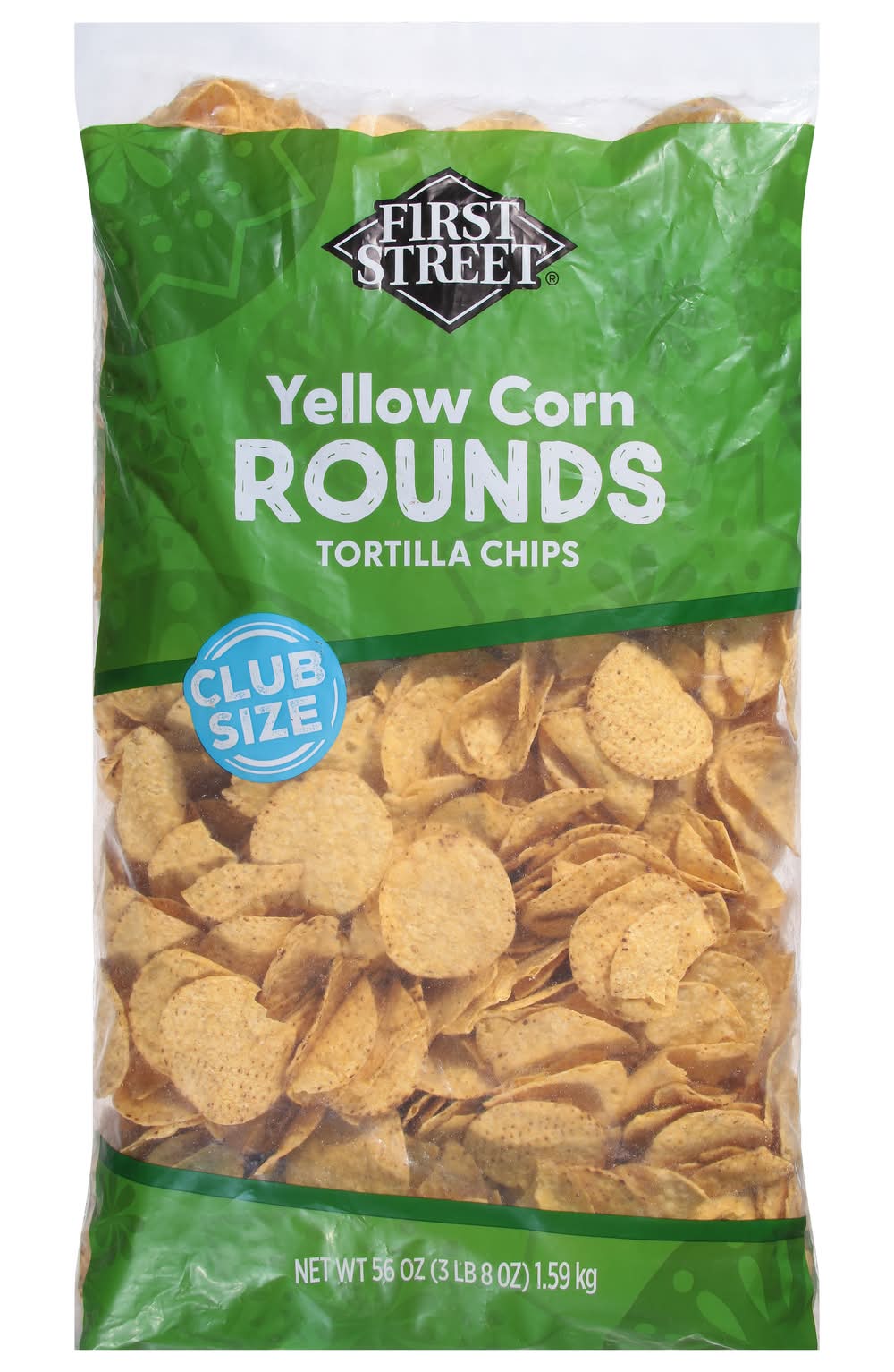 First Street Round Tortilla Chips, Yellow Corn (56 oz)