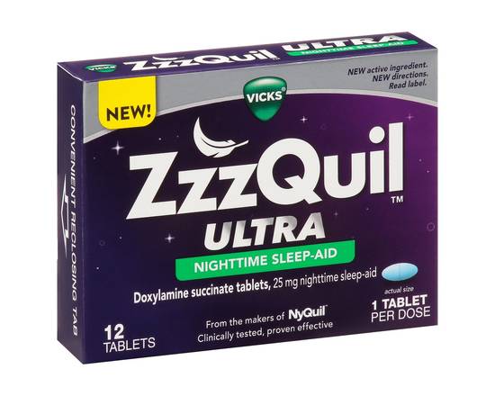 Vicks · Zzzquil Ultra Nighttime Sleep Aid (12 tablets)