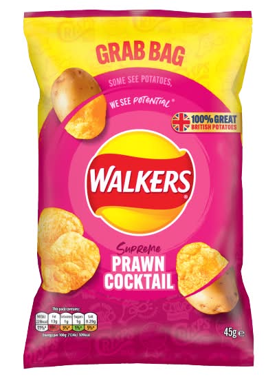 Walkers Prawn Cocktail, Potato Crisps (45g)